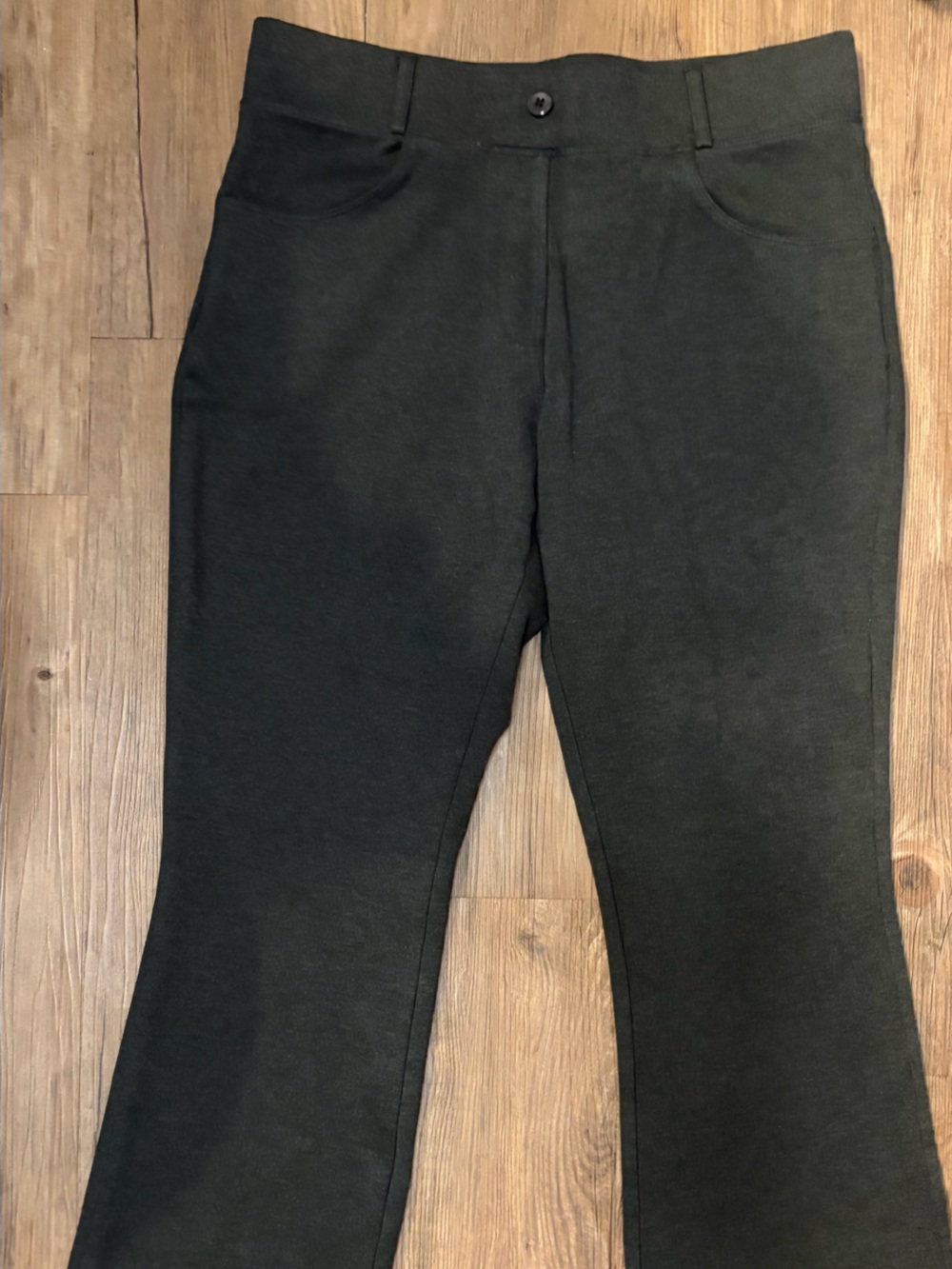 Classic Black Boot-Cut Pants with Flare Hem